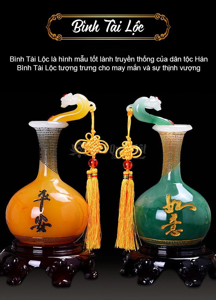 Ruyi bình tài lộc cho sự may mắn