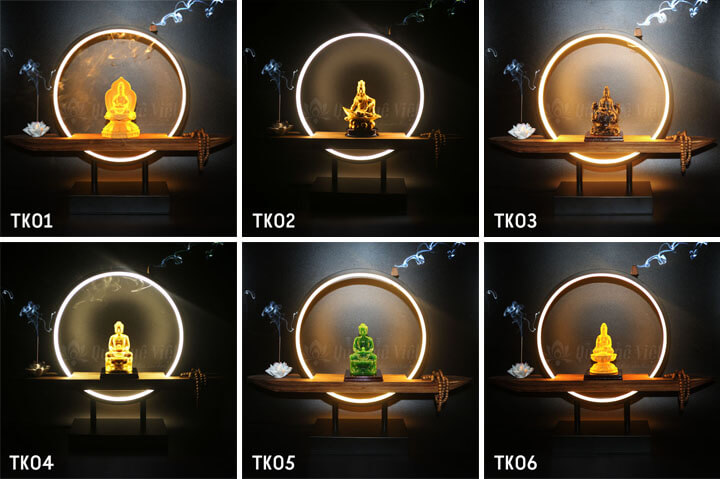 Mẫu tượng phật thác khói hương trầm