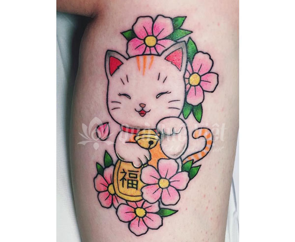 Mèo Thần Tài Tattoo Xăm Nghệ Thuật Độc Nhất Vô Nhị