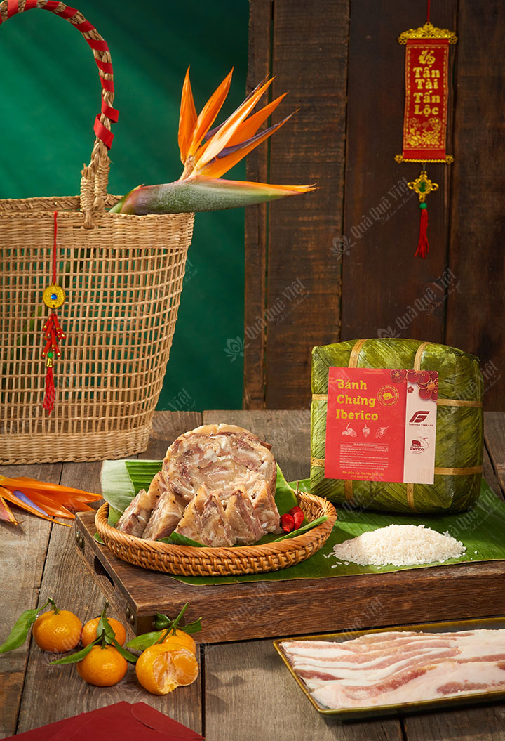 Sét Quà Tết Bánh Chưng Giò Thủ Iberico