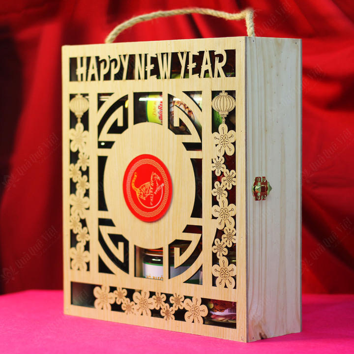 Hộp Quà Gỗ, Quà Tết Truyền Thống - Q1656
