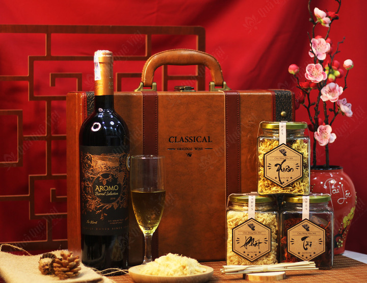 Hộp Quà Tết Da Cao Cấp Xuân Phát Tài 2 Ngăn - Q1664