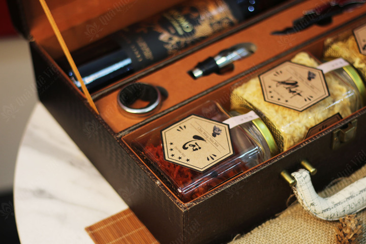 Hộp Quà Tết Da Cao Cấp Xuân Phát Tài 2 Ngăn - Q1664