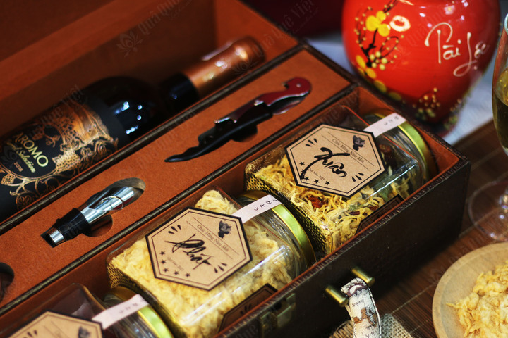 Hộp Quà Tết Da Cao Cấp Xuân Phát Tài 2 Ngăn - Q1664