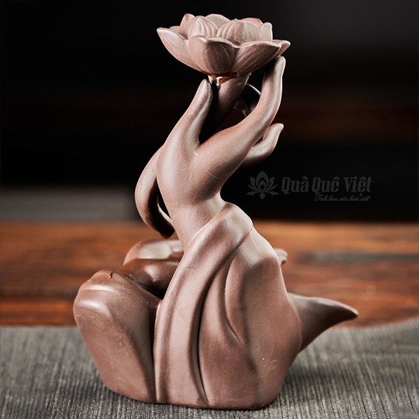 Thác Khói Trầm Hương Chảy Ngược Kèm Đế Sen