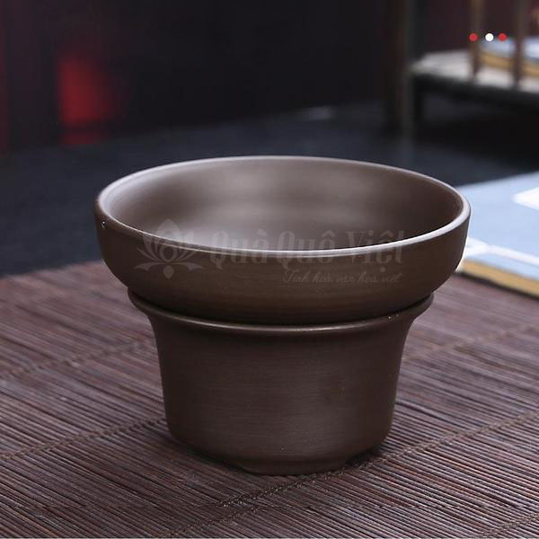 Bộ Ấm Trà Gốm Sứ Cao Cấp 2 Ấm 6 Chén Kèm Khay Trà Full Box