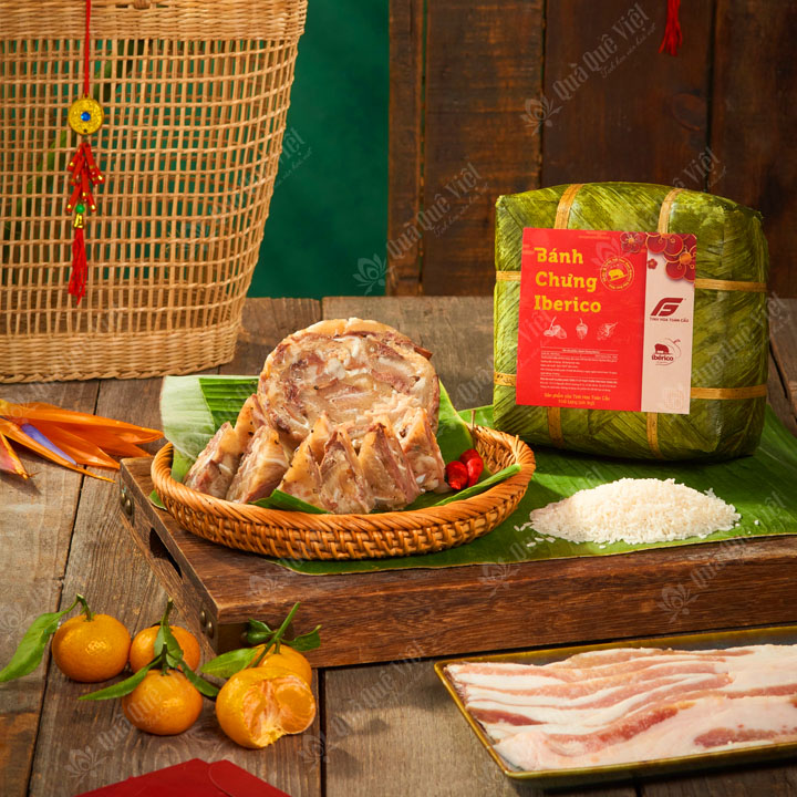 Sét Quà Tết Bánh Chưng Giò Thủ Iberico