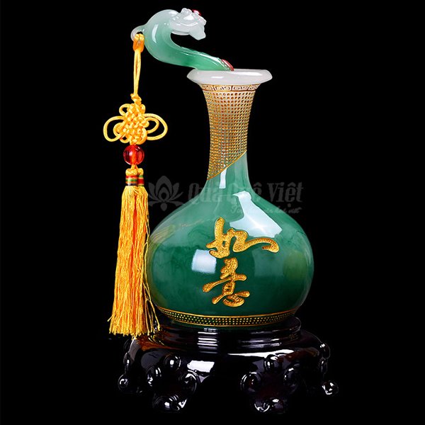 Bình Tài Lộc Phong Thủy Kèm Gậy Như Ý Mang Đến Tài Lọc và Bình An Cho Gia Chủ