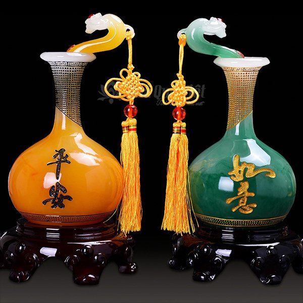 Bình Tài Lộc Phong Thủy Kèm Gậy Như Ý Mang Đến Tài Lọc và Bình An Cho Gia Chủ