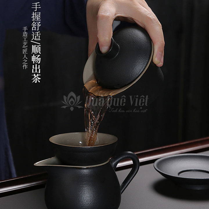 Bộ Ấm Trà Gốm Sứ Cao Cấp Nhập Khẩu - T1634