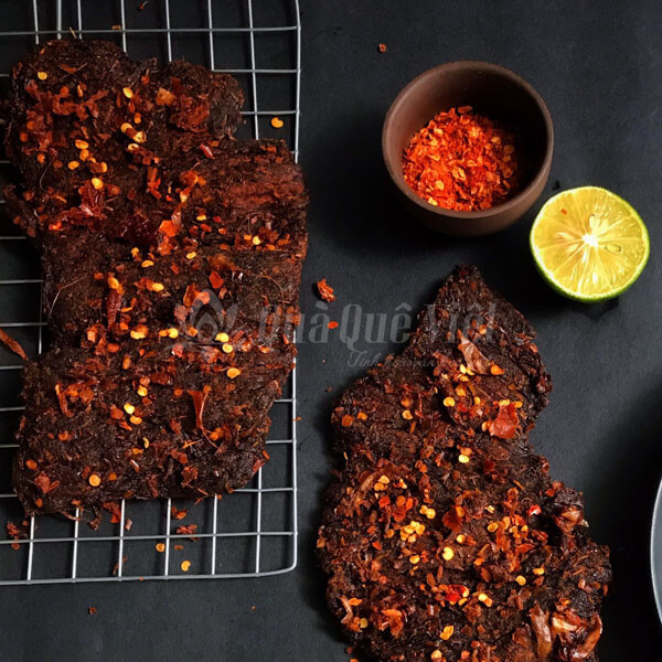 Khô Bò Miếng Tẩm Ớt Cay Gói 500gr