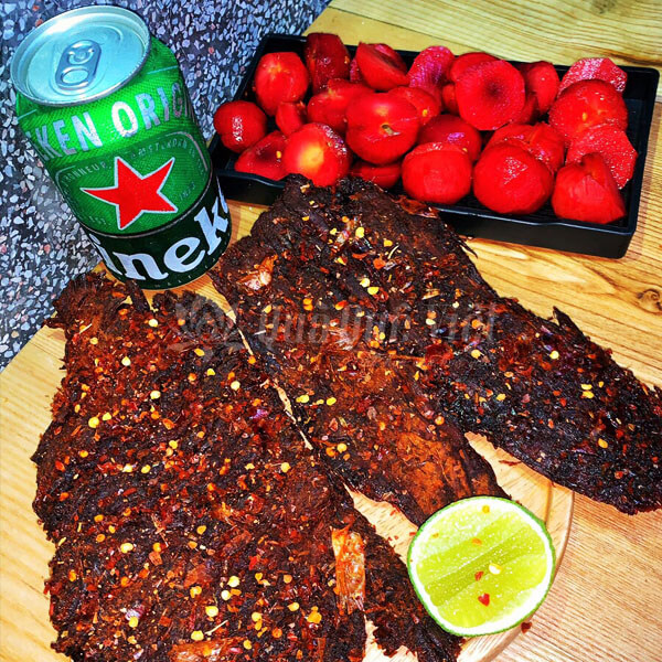 Khô Bò Miếng Tẩm Ớt Cay Gói 500gr