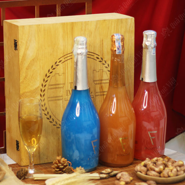 Quà Tặng Tết 2026 Combo 3 chai Vang Sparkling FOGOSO ORO 750ml - Q1644
