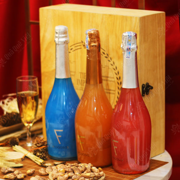 Quà Tặng Tết 2026 Combo 3 chai Vang Sparkling FOGOSO ORO 750ml - Q1644