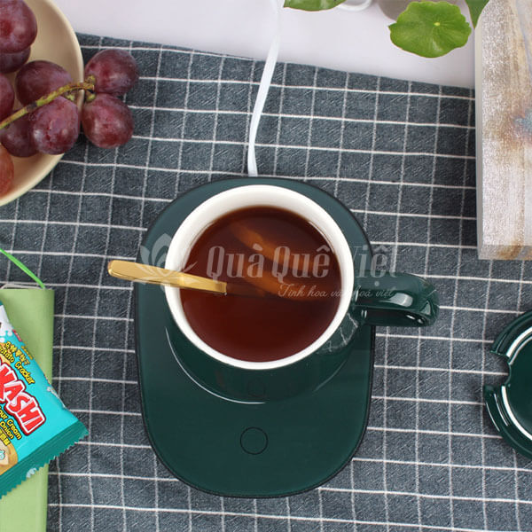 Bộ Cốc Hâm Nóng Đồ Uống Kèm Đế Điện Giúp Hâm Nóng Cafe, Hâm Nóng Trà, Hâm Nóng Sữa Cho Bé