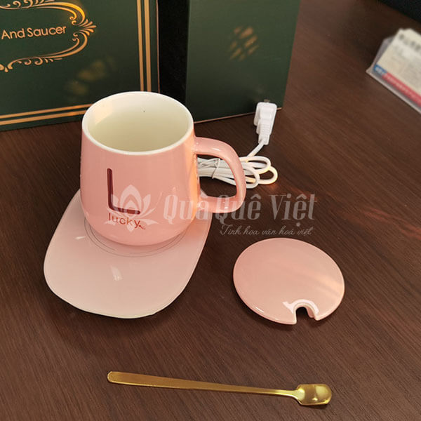 Bộ Cốc Hâm Nóng Đồ Uống Kèm Đế Điện Giúp Hâm Nóng Cafe, Hâm Nóng Trà, Hâm Nóng Sữa Cho Bé