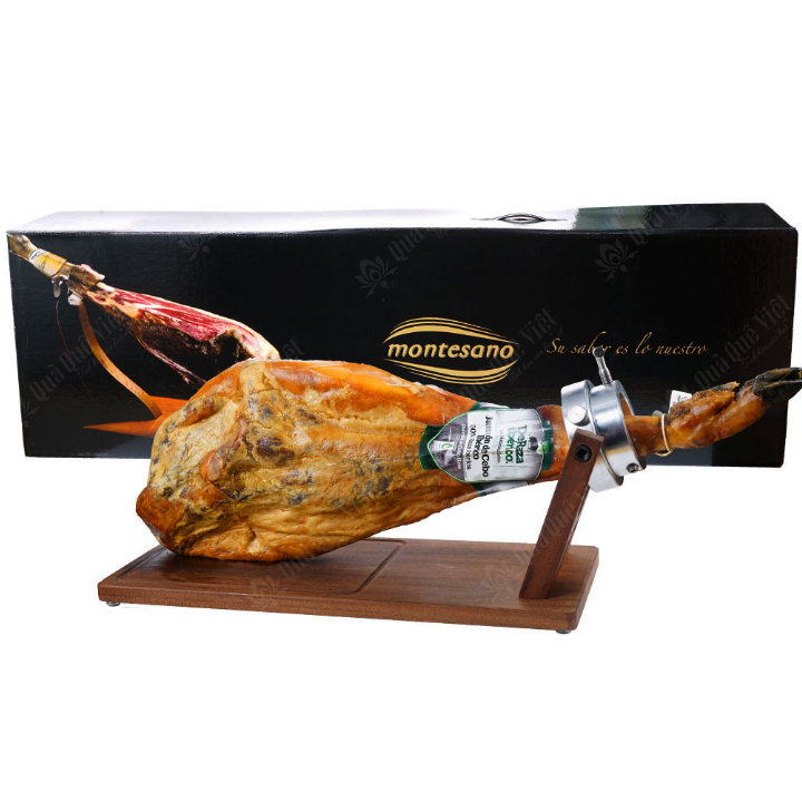 Đùi Sau Iberico Cebo Loại Có Xương Ủ Muối 24 Tháng Thương Hiệu DeRaza