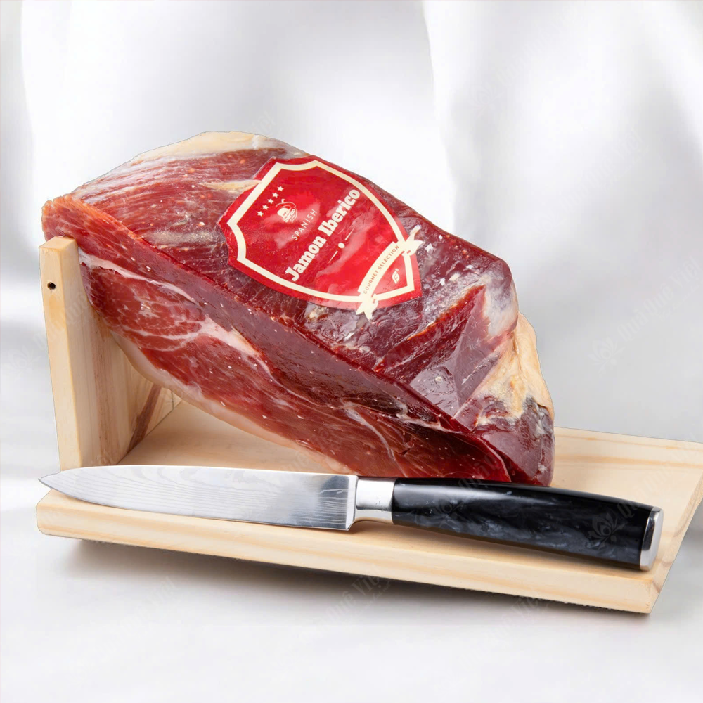 Hộp quà Đùi Heo Muối Iberico Bellota, Đùi sau không xương 36 tháng (1KG) Deraza