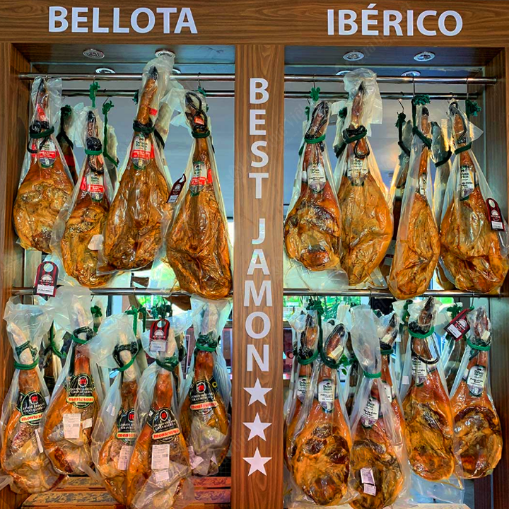 Đùi Trước Iberico Bellota Loại Có Xương Ủ Muối 48 Tháng Thương Hiệu DeRaza