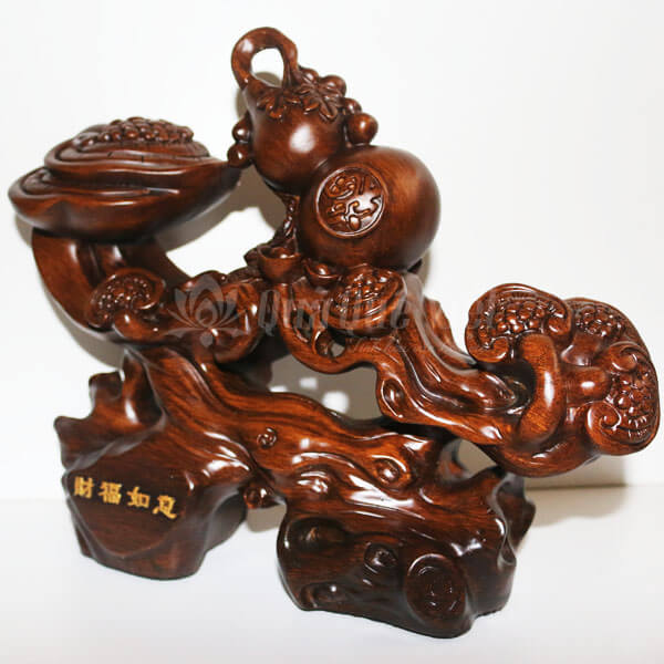 Gậy Như Ý Gỗ Hồ Lô Biểu Trưng Của Sức Mạnh May Mắn và Tài Lộc