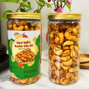 Hạt Điều Rang Tỏi Ớt Hủ 500gr, Loại 1 Nhập Từ Bình Phước