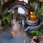 Hòn Non Bộ Mini Đẹp,  Tiểu Cảnh Non Bộ Có Thác Nước Chậu Nuôi Cá Cảnh