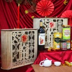 Hộp Quà Tết Cao Cấp - Hộp Gỗ Sét Quà 5 Món - G1694