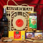 Hộp Quà Gỗ Hoa Mai, Quà Tết Truyền Thống - Q1657