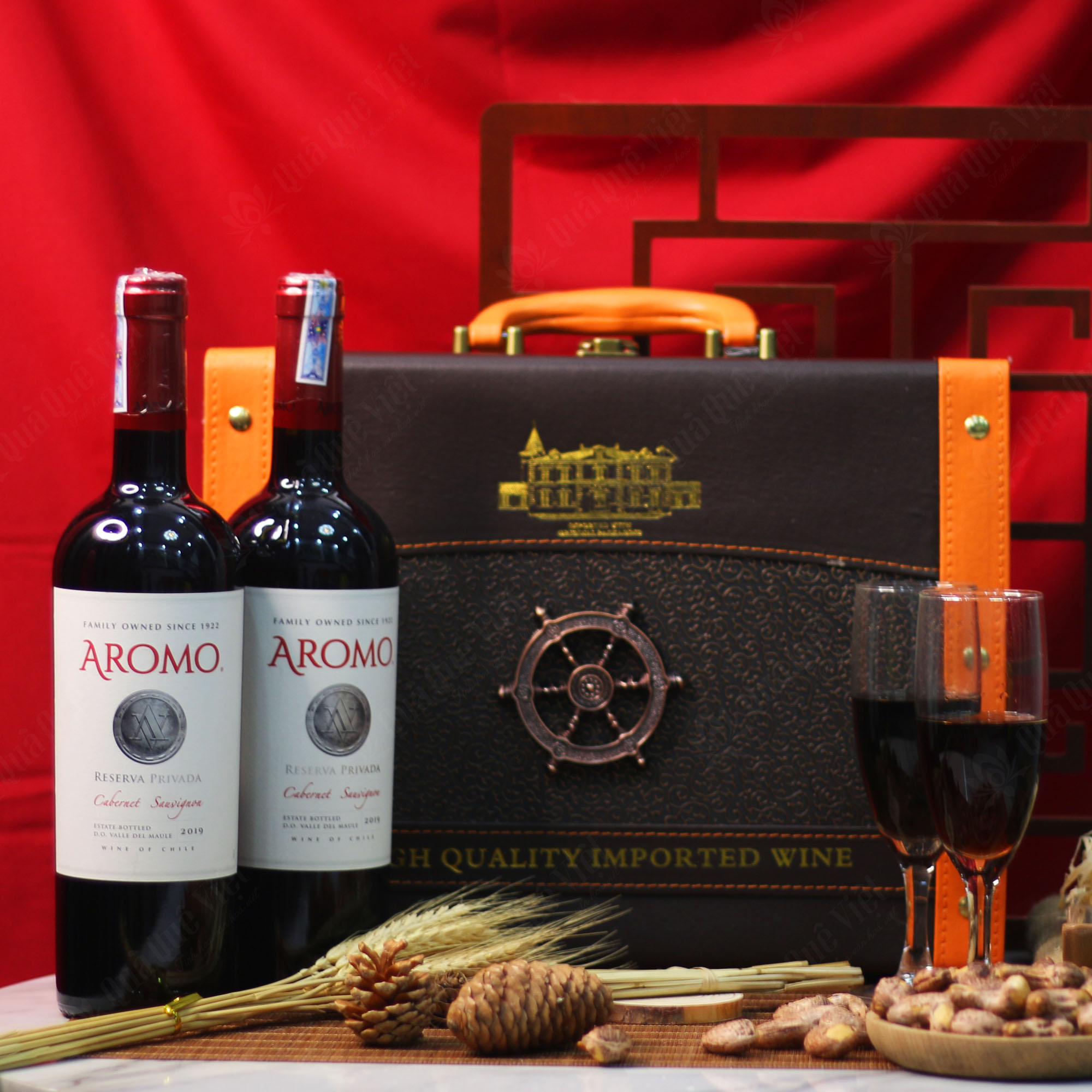 Hộp Quà Tết Nhập Khẩu, Mẫu Hộp Da Cao Cấp - Q1653