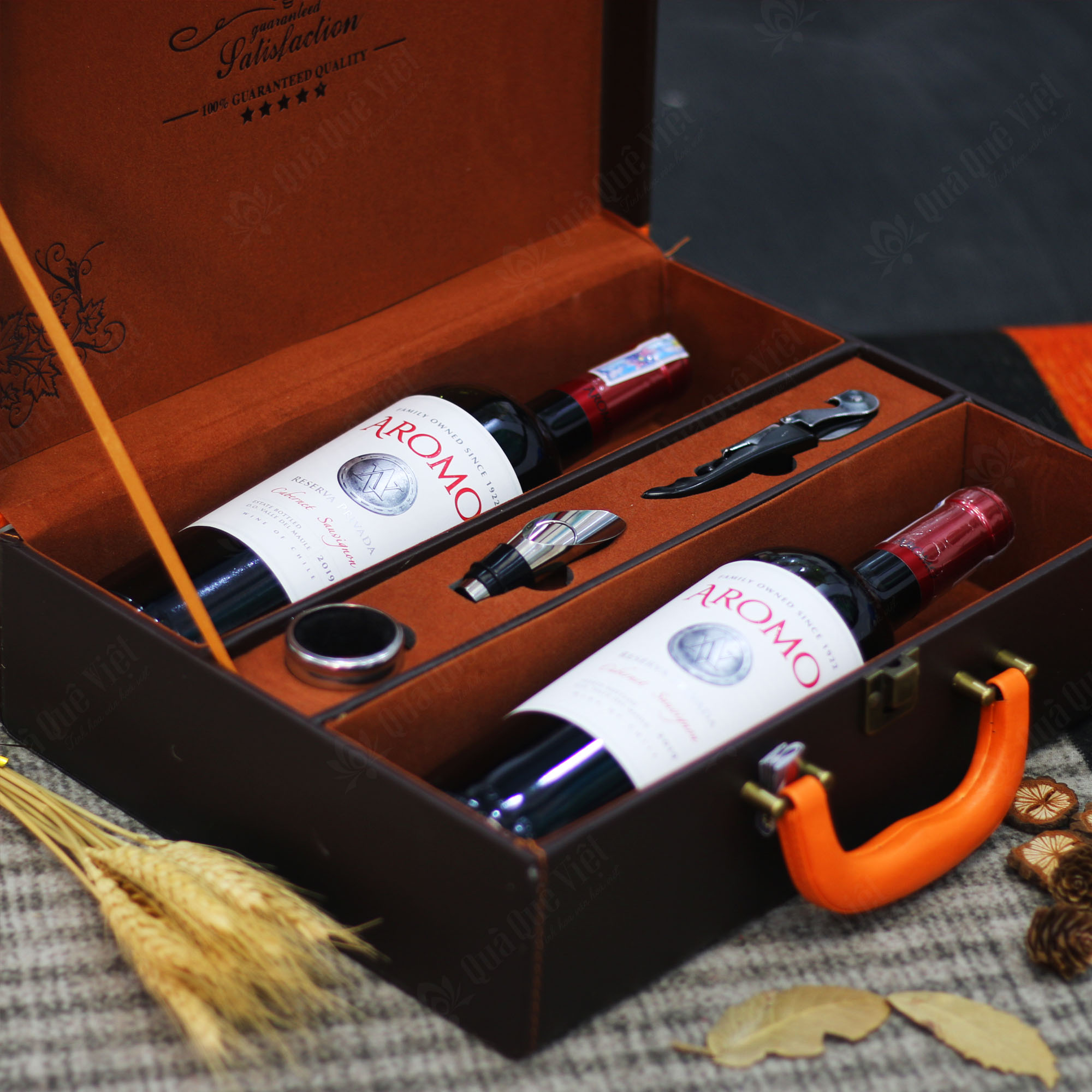 Hộp Quà Tết Nhập Khẩu, Mẫu Hộp Da Cao Cấp - Q1653