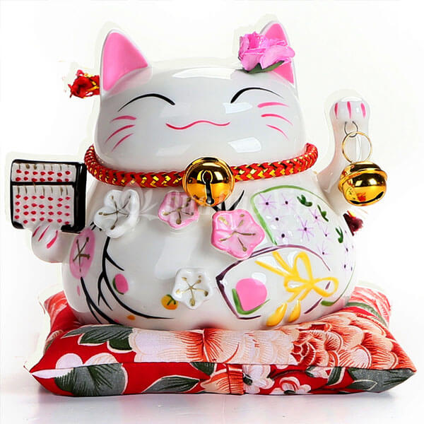 Mèo Thần Tài Cầm Bảng Tính Tiền