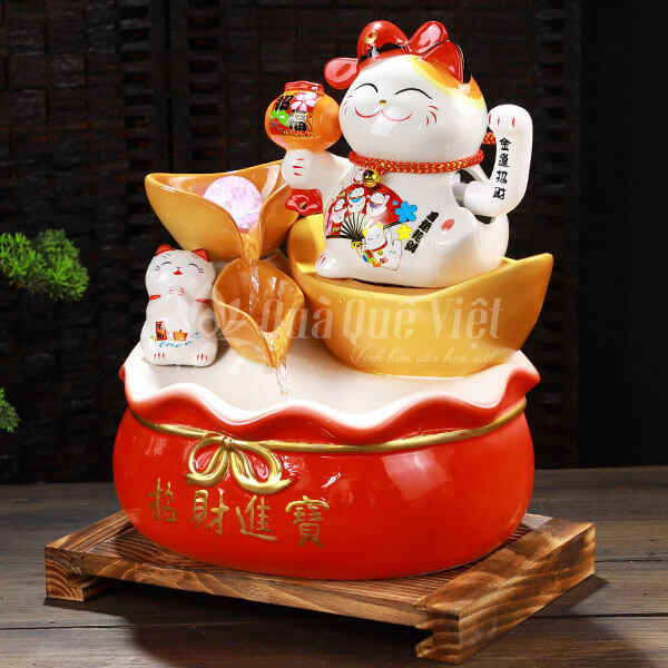 Mèo Thần Tài Vẫy Tay Phong Thủy