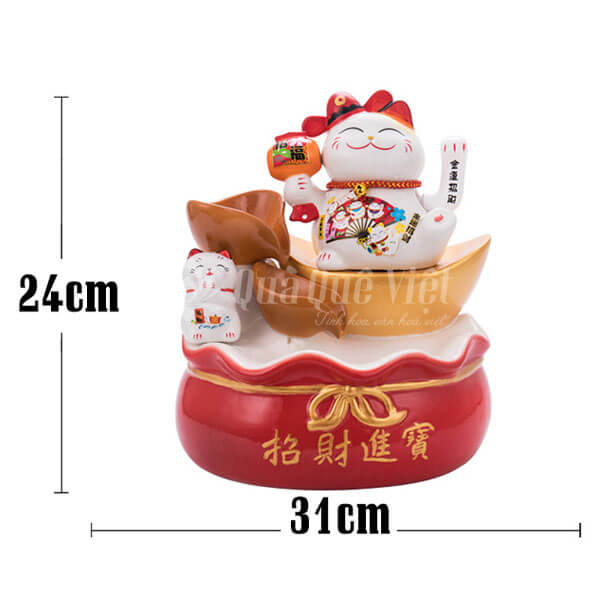 Mèo Thần Tài Vẫy Tay Phong Thủy