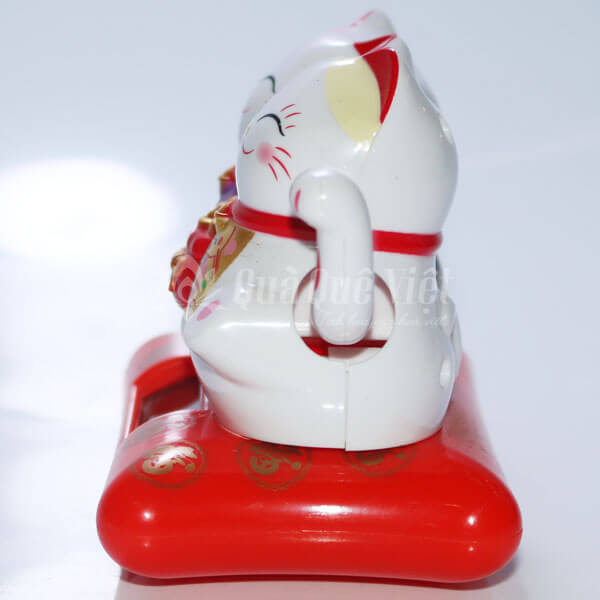 Mèo Thần Tài Vẫy Tay Mini Dùng Pin Năng Lượng Mặt Trời