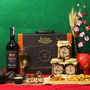 Hộp Quà Tết Đoàn Viên, Hộp Da Cao Cấp - Q1659