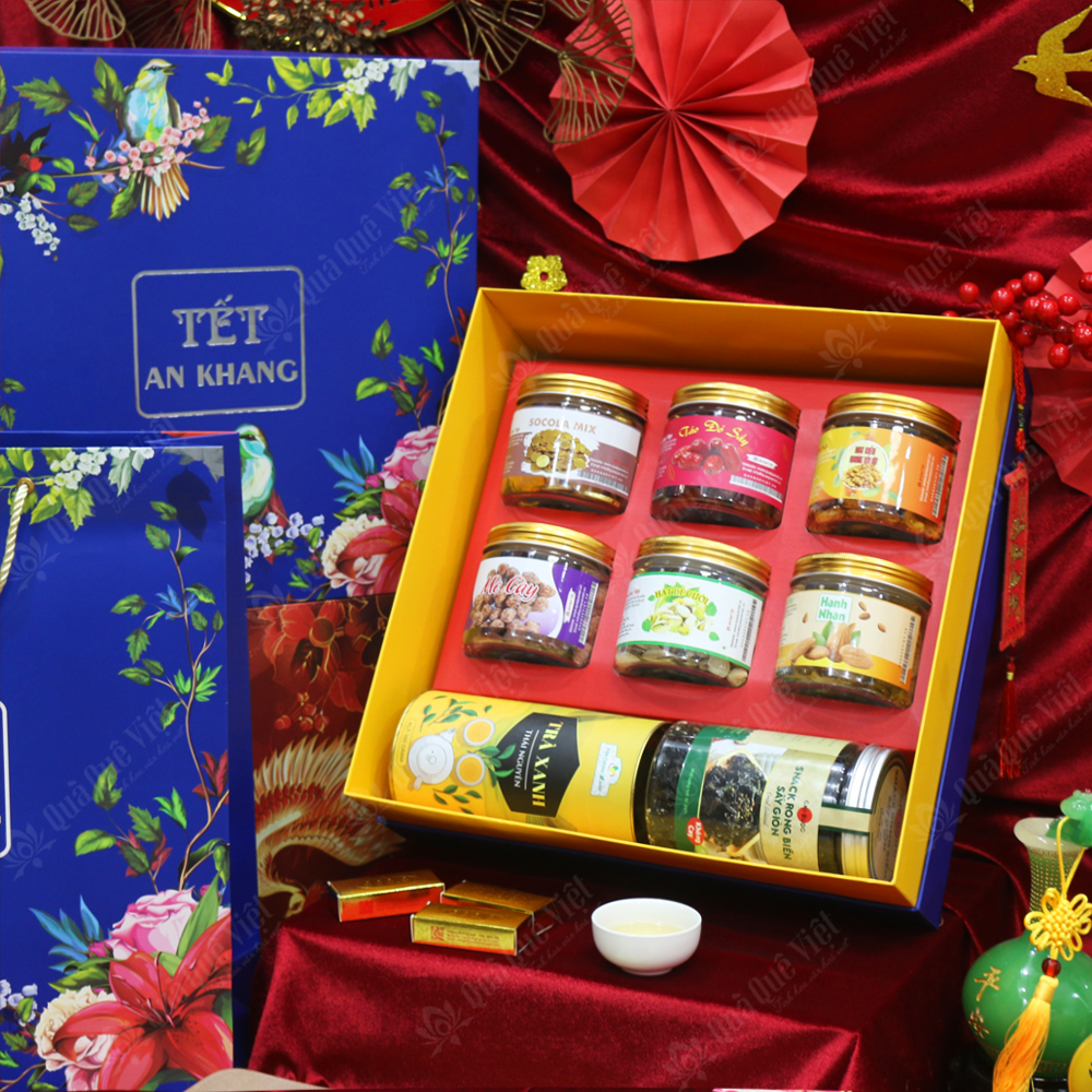 Hộp Quà Tết An Khang  8 Món Sức Khỏe và May Mắn