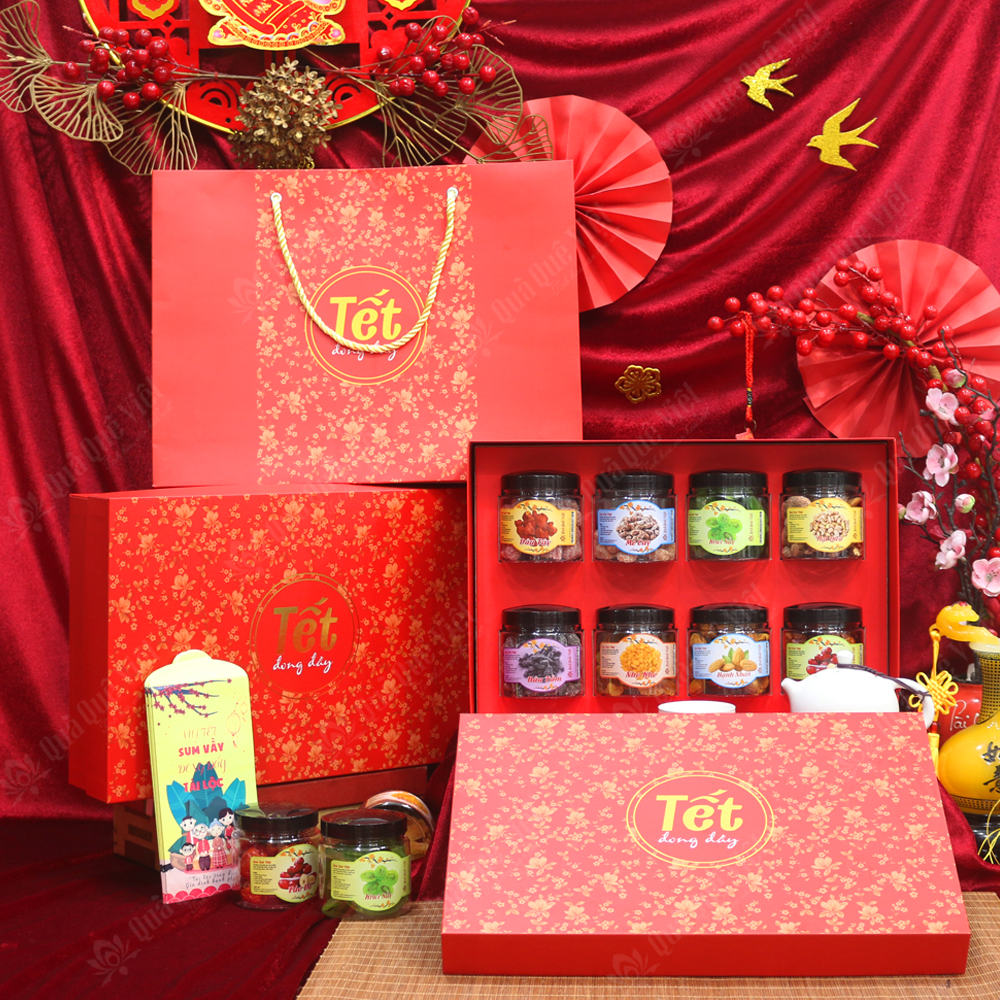 Hộp Quà Tết Giá Rẻ, Set Quà 8 Món Xuân Như Ý