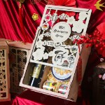 Hộp Gỗ Quà Tết 5 Món Xuân Sum Họp Tết Đoàn Viên - T1640