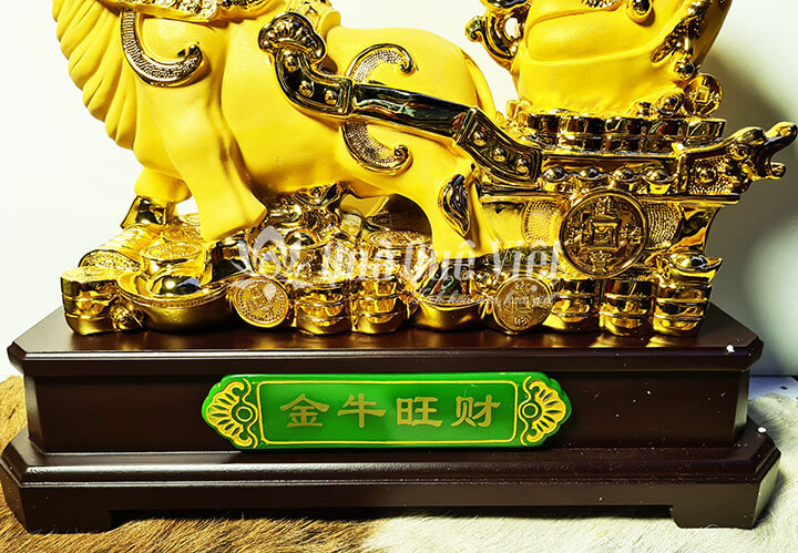 Trâu Vàng Kéo Bắp Cải, Vật Phẩm Phong Thủy Năm Tân Sửu