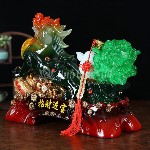 Tỳ Hưu Kéo Bắp Cải Ngọc Xanh Phong Thủy 