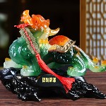 Tỳ Hưu Phong Thủy Xanh Ngọc Đỏ Size 22cm