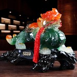 Tỳ Hưu Phong Thủy Xanh Ngọc Đỏ Size 22cm