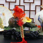 Tỳ Hưu Phong Thủy Xanh Ngọc Đỏ Size 29cm