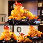 Tỳ Hưu Phong Thủy Vàng Ngọc Đỏ Size 22cm