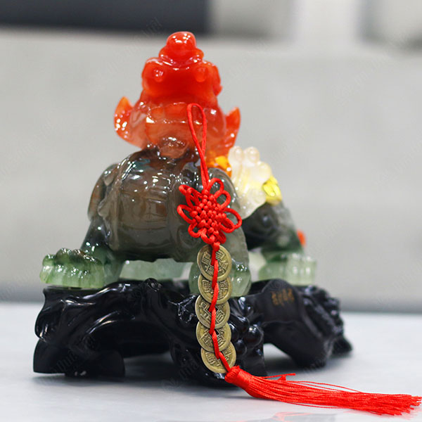 Tỳ Hưu Phong Thủy Xanh Ngọc Đỏ Size 22cm