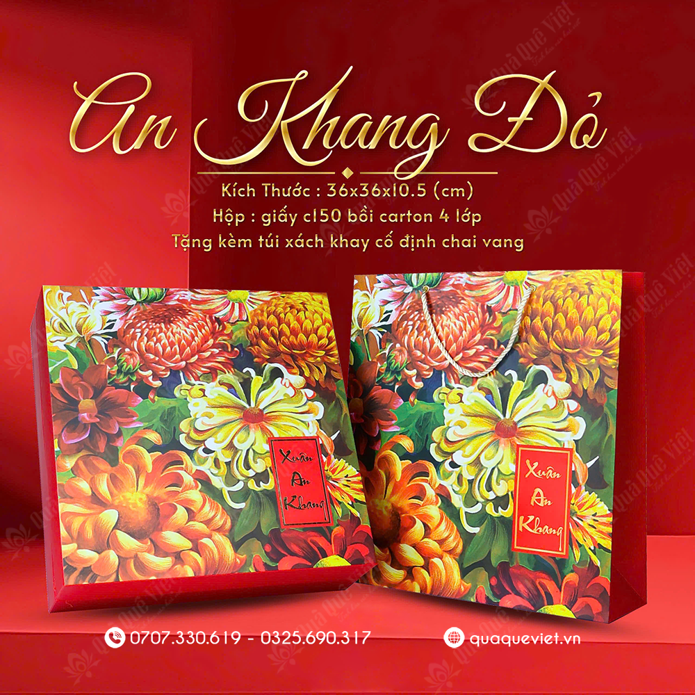 Vỏ hộp quà tết xuân an khang
