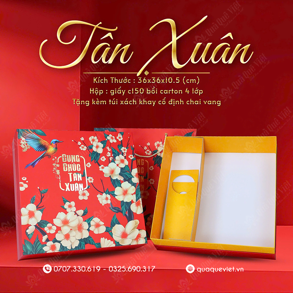 Vỏ Hộp Đựng Quà Tết 2026, Cung Cấp Hộp Quà Tết Sỉ & Lẻ - T1638