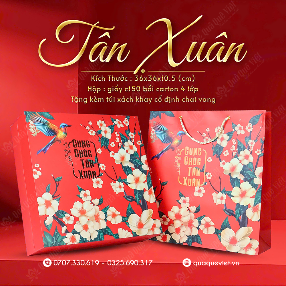 Vỏ hộp quà tết tân xuân
